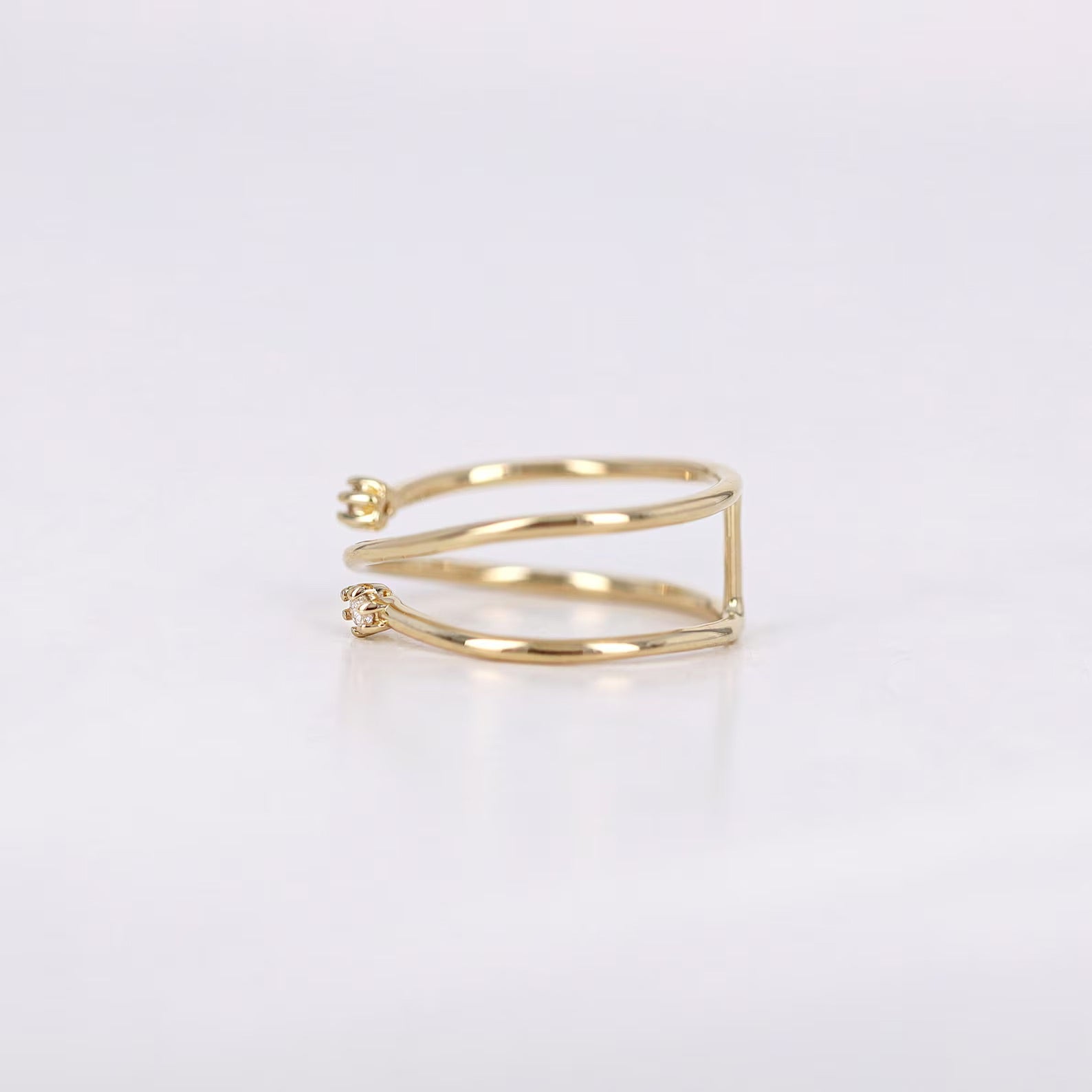 Florence Open Cross Ring - ARTSY SILVER