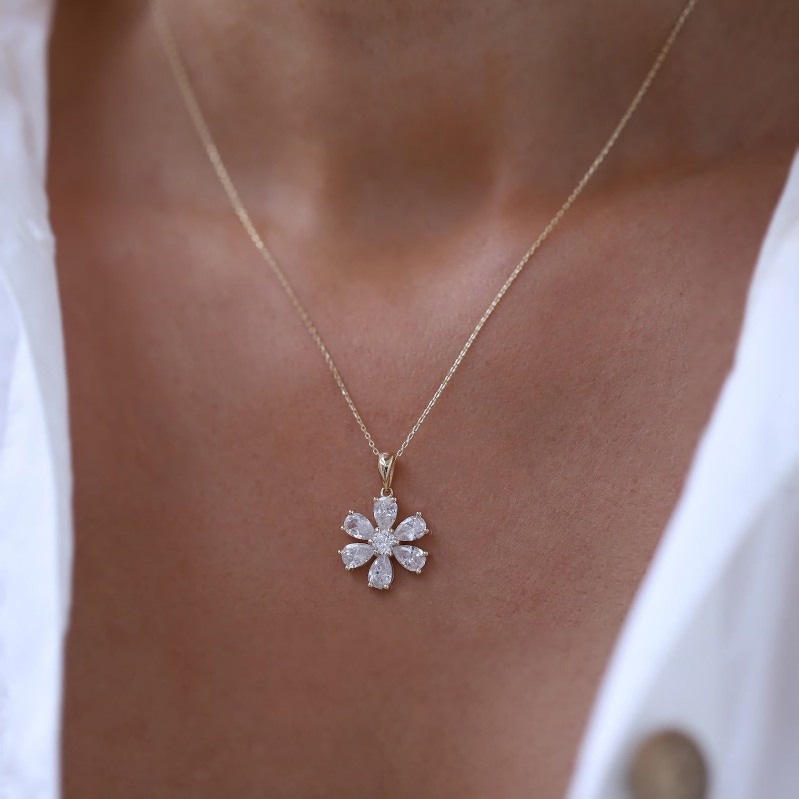 Golden Flower Necklace