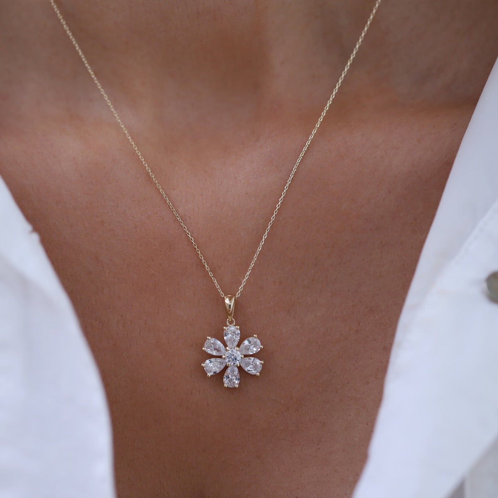 Golden Flower Necklace