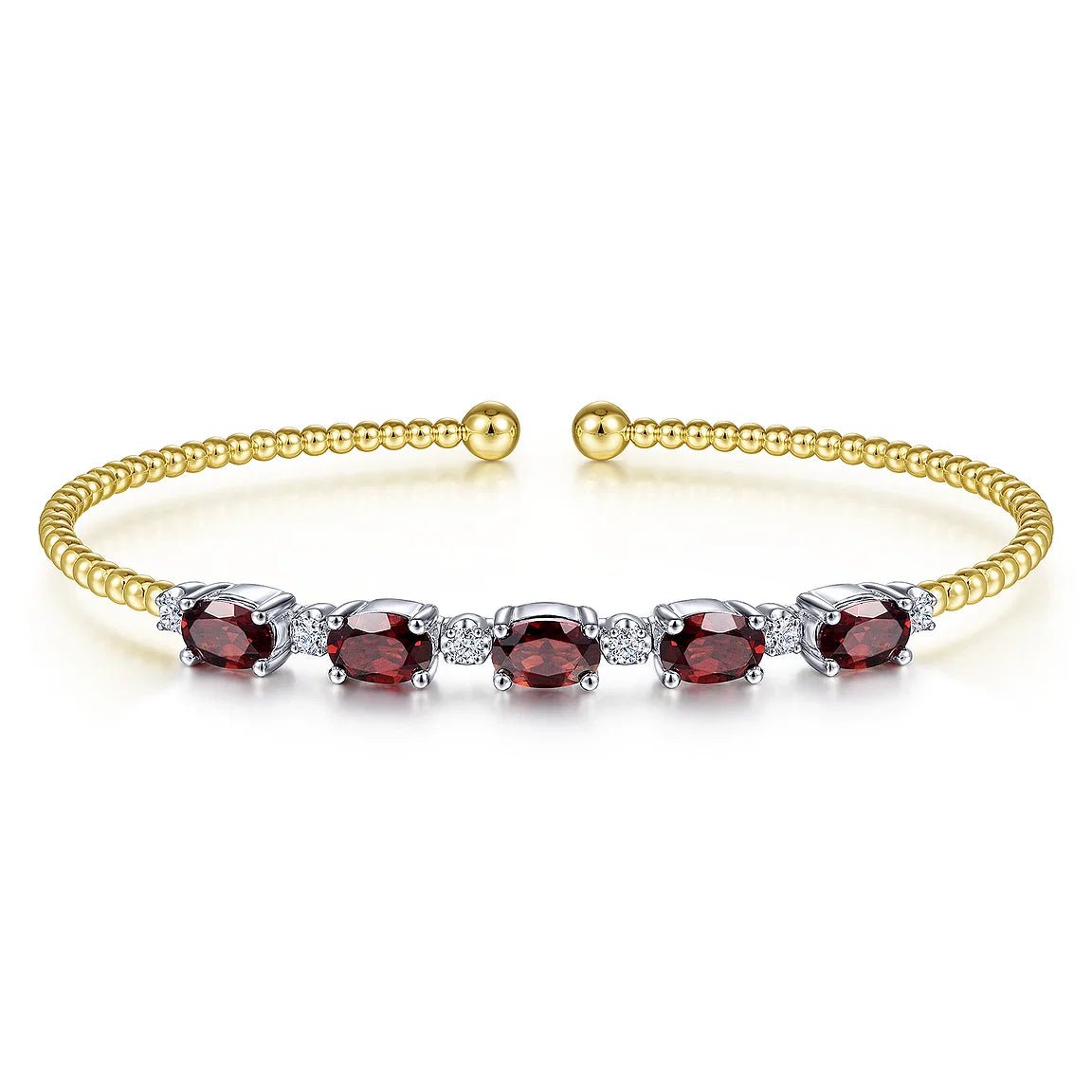 Garnet Crimson Pave Bangle - ARTSY SILVER