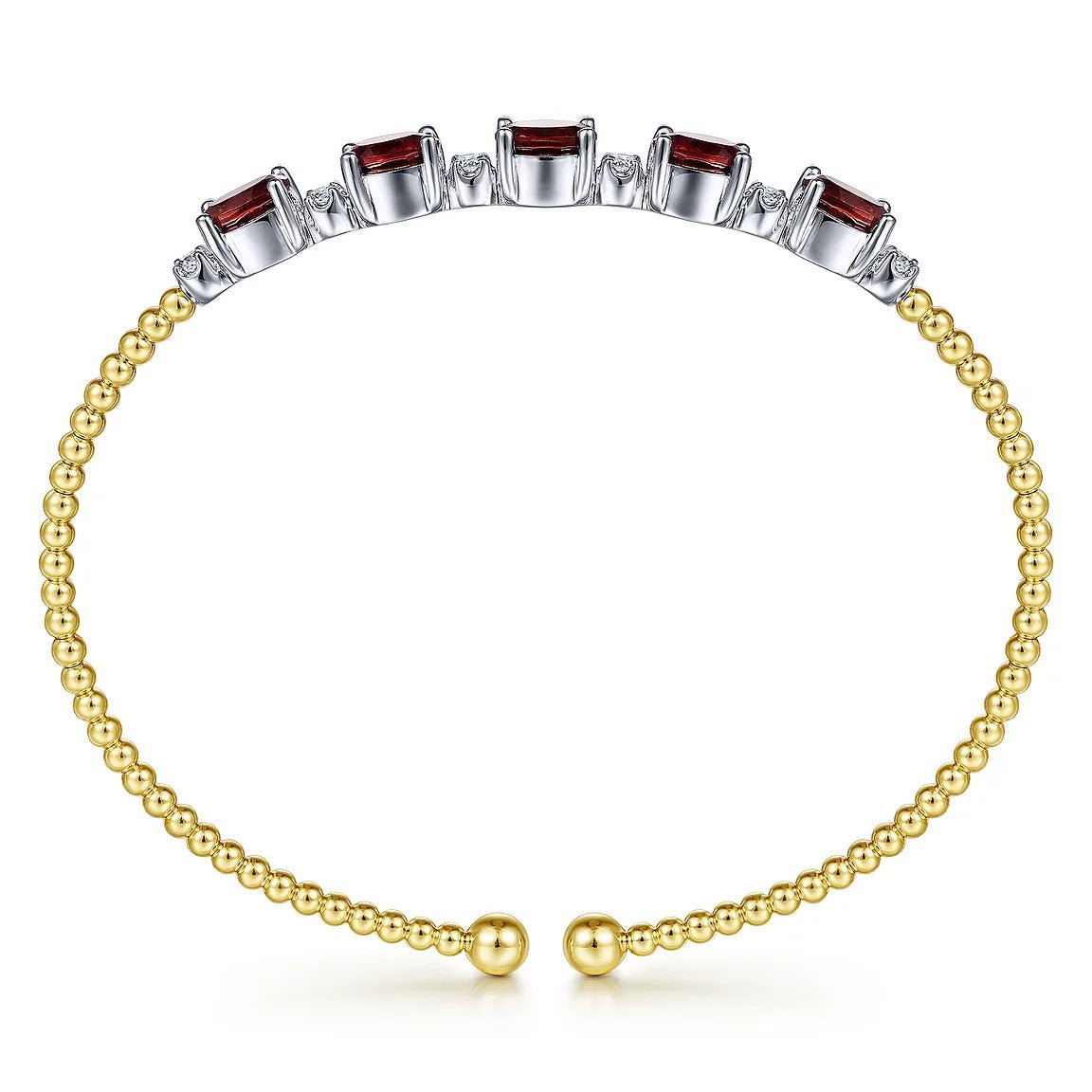 Garnet Crimson Pave Bangle - ARTSY SILVER