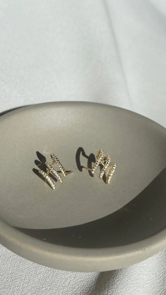 Girls Math Zircon Earrings