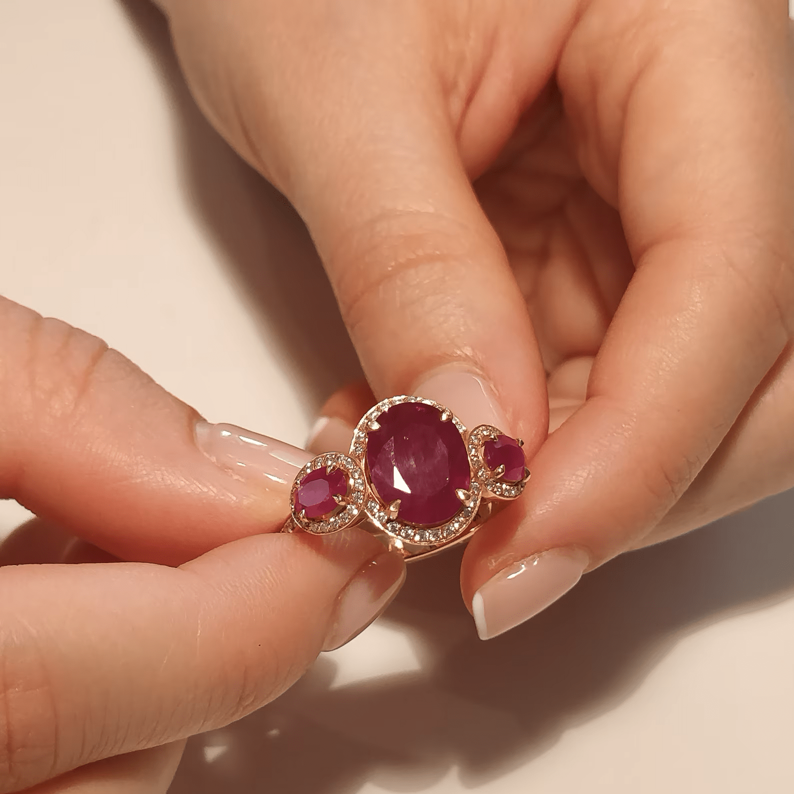 Glory In Ruby Ring - ARTSY SILVER