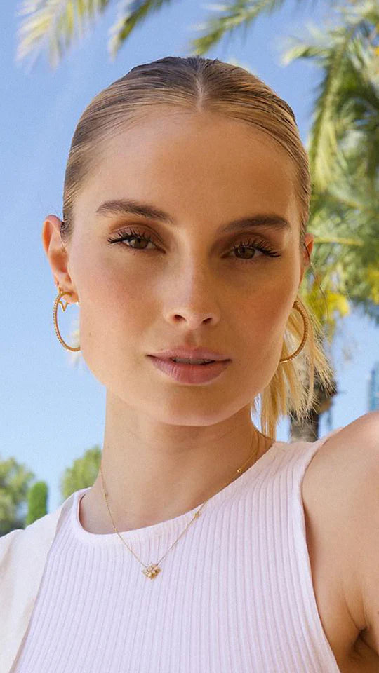 Glow Up Gold Plating Hoops Medium Size