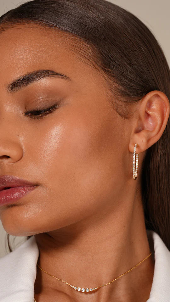 Glow Up Gold Plating Hoops Medium Size