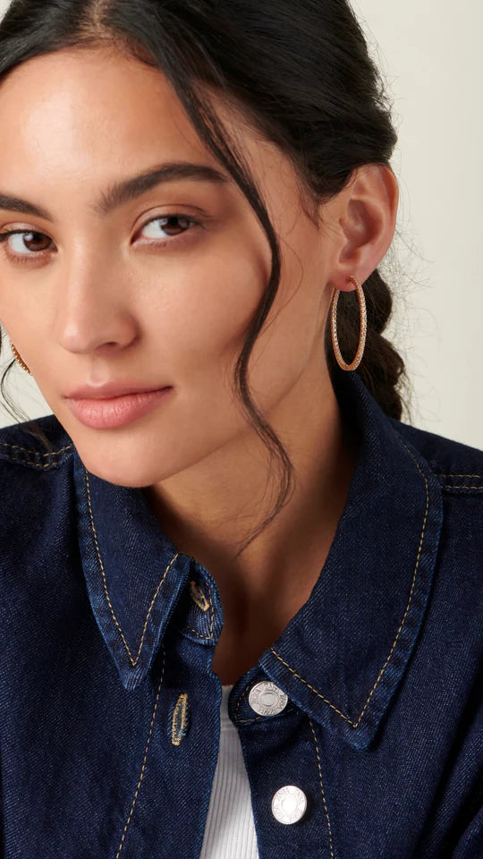 Glow Up Gold Plating Hoops Medium Size