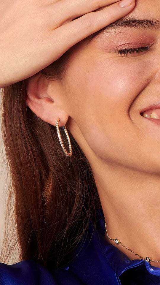 Glow Up Gold Plating Hoops Medium Size