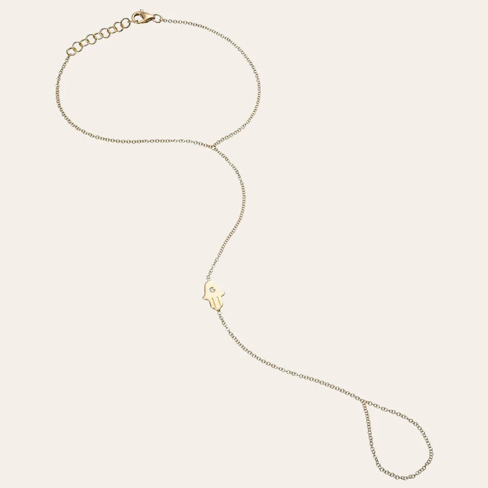 Hamsa Bracelet Gold Plated - ARTSY SILVER