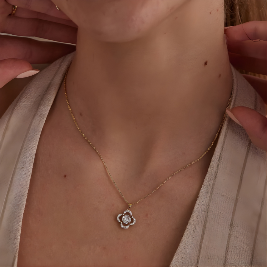 Golden Clover Necklace