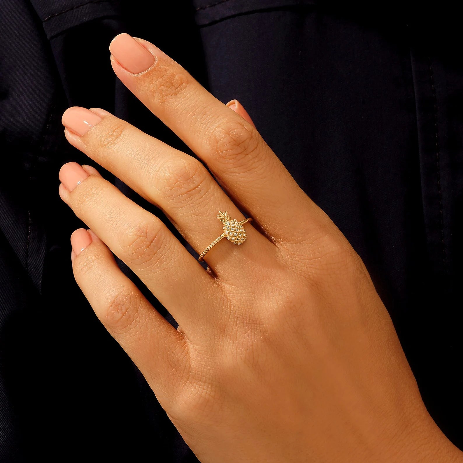 Hawaii Sweetheart Pineapple Ring - ARTSY SILVER