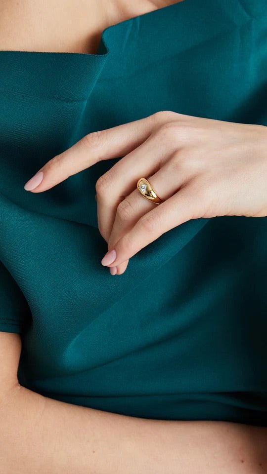 Babe Heart Signet Ring - ARTSY SILVER