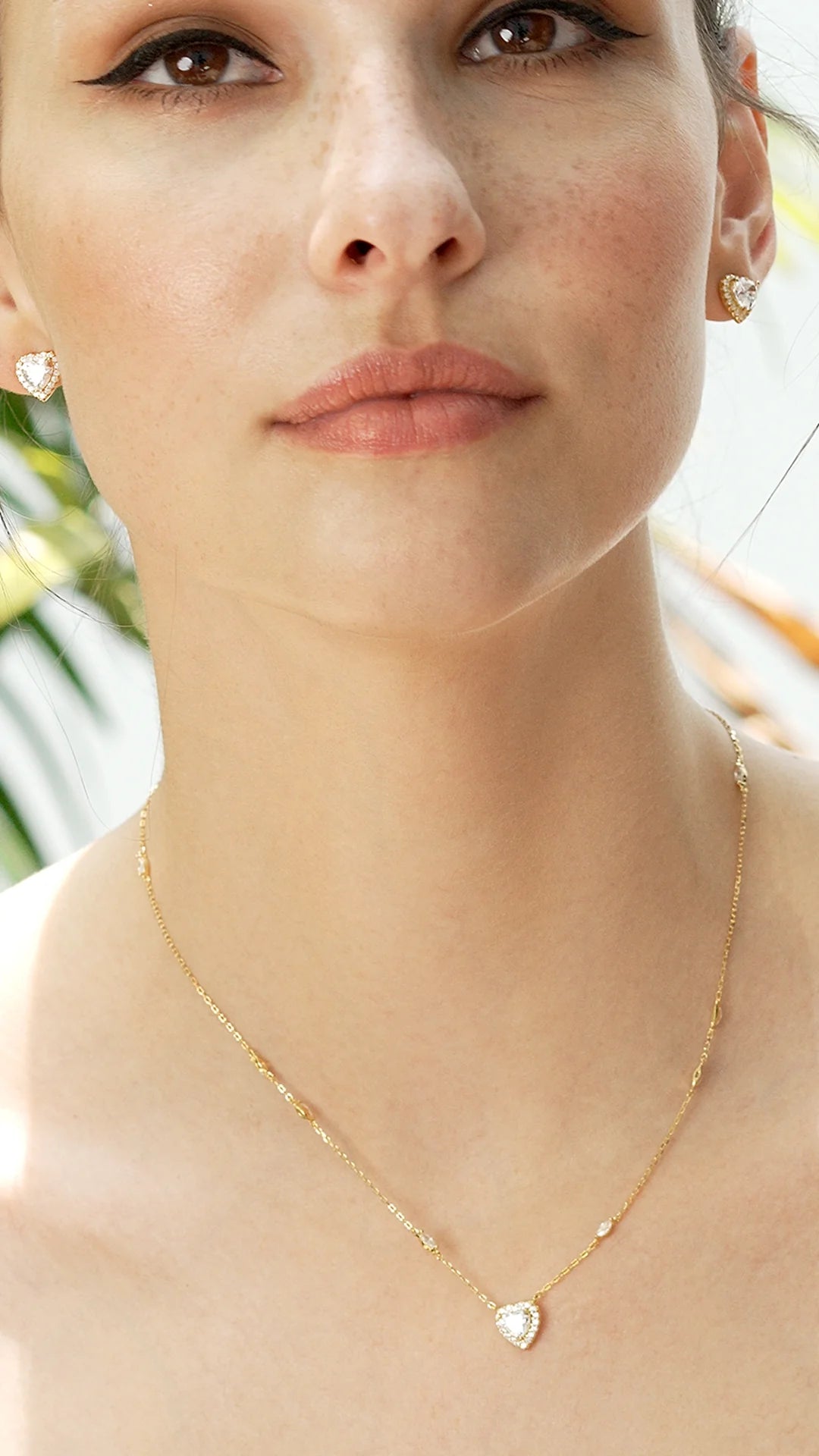 Heart Cut Necklace & Earrings Set - ARTSY SILVER