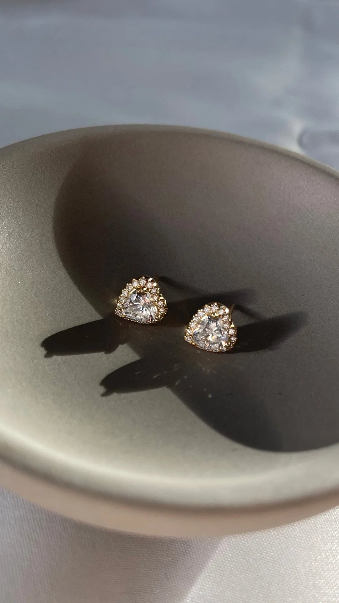 Sweet Heart Gold Plating Earrings - ARTSY SILVER