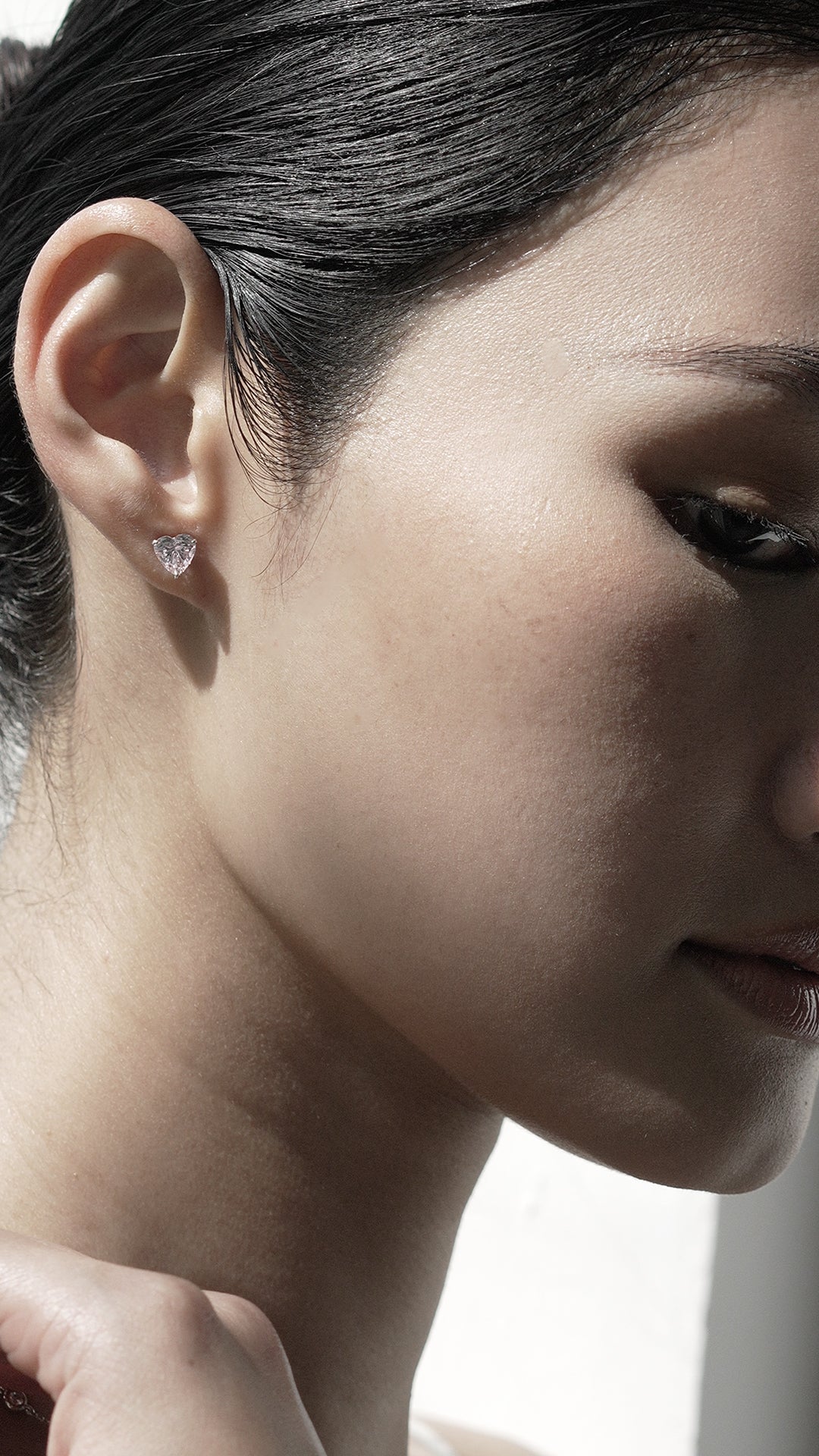 Heart Cut Zircon Stone Earrings - ARTSY SILVER