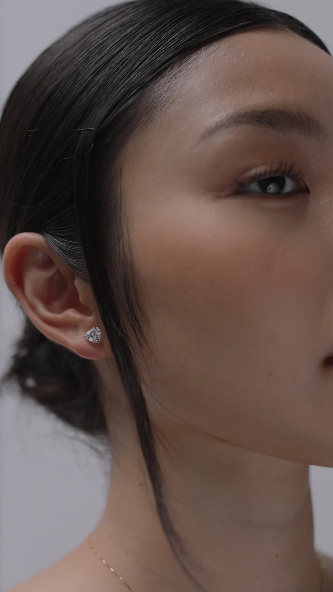 Heart Cut Zircon Stone Earrings - ARTSY SILVER