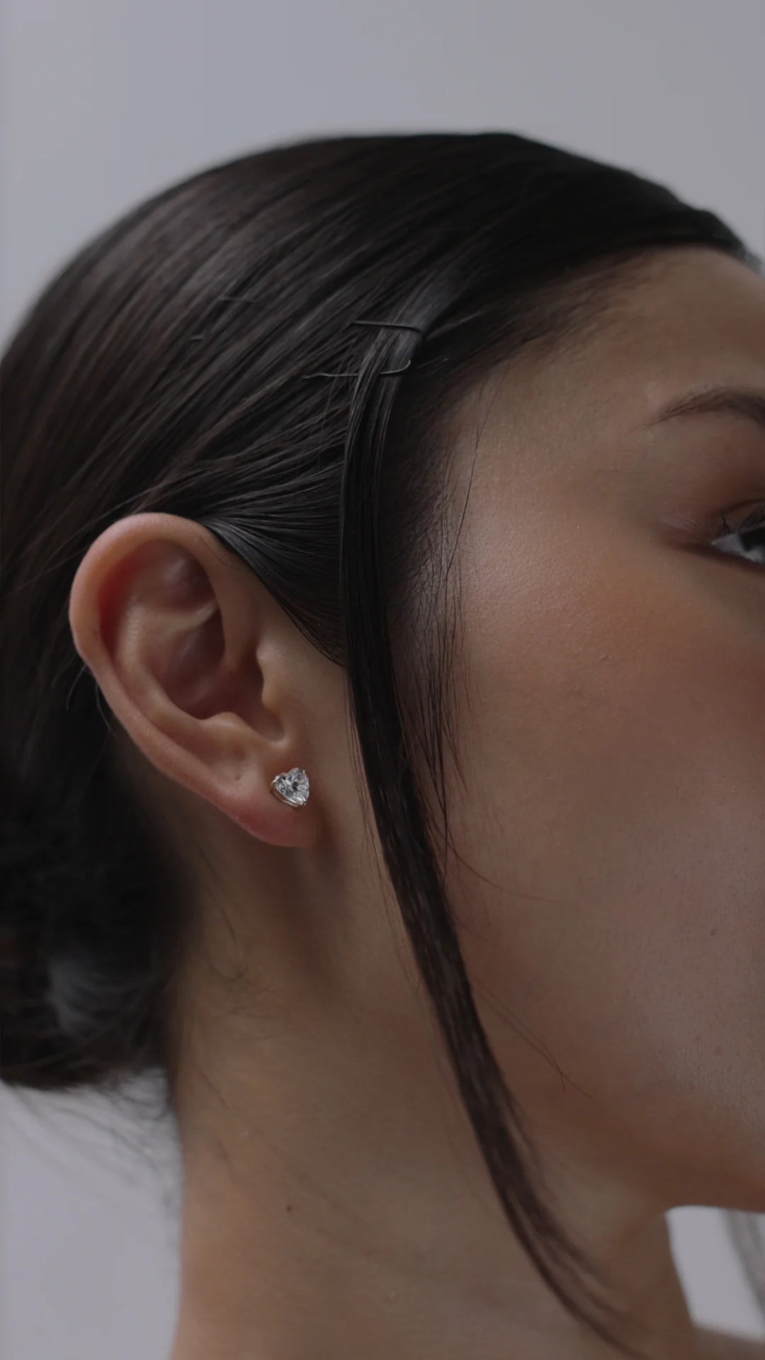 Heart Cut Zircon Stone Earrings - ARTSY SILVER