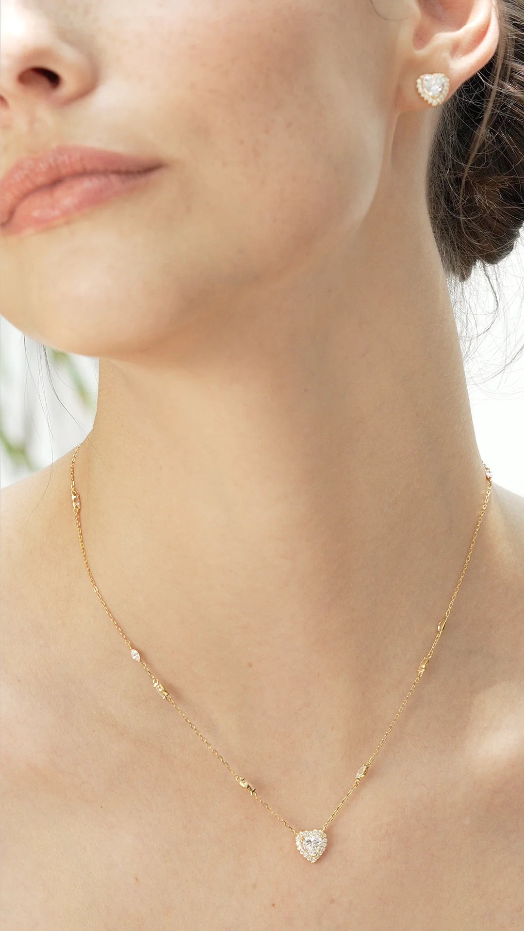 Sweetheart zircon Gold Plating Necklace - ARTSY SILVER