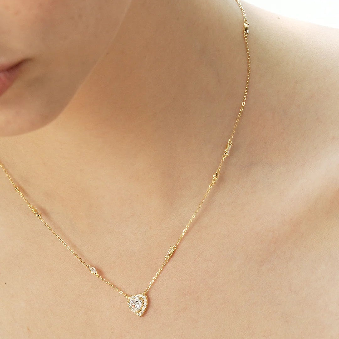 Sweetheart zircon Gold Plating Necklace - ARTSY SILVER