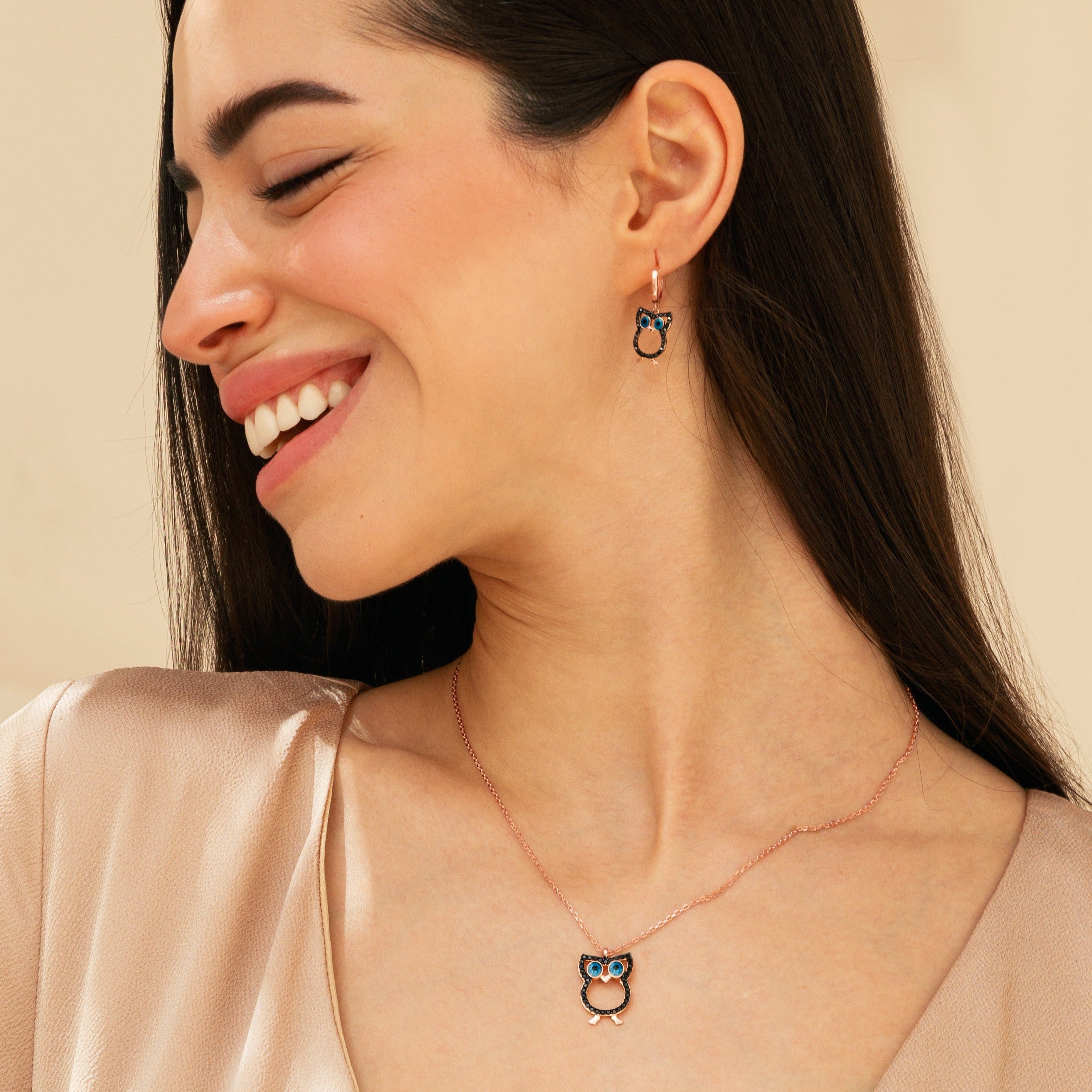 Black Owl Set - ARTSY SILVER