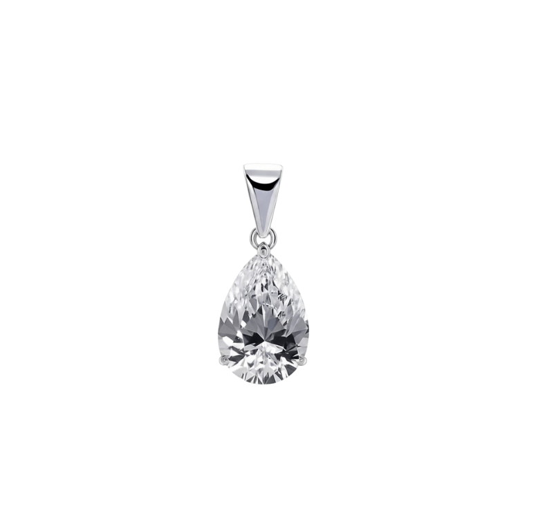 Icy Pear Pendant - ARTSY SILVER