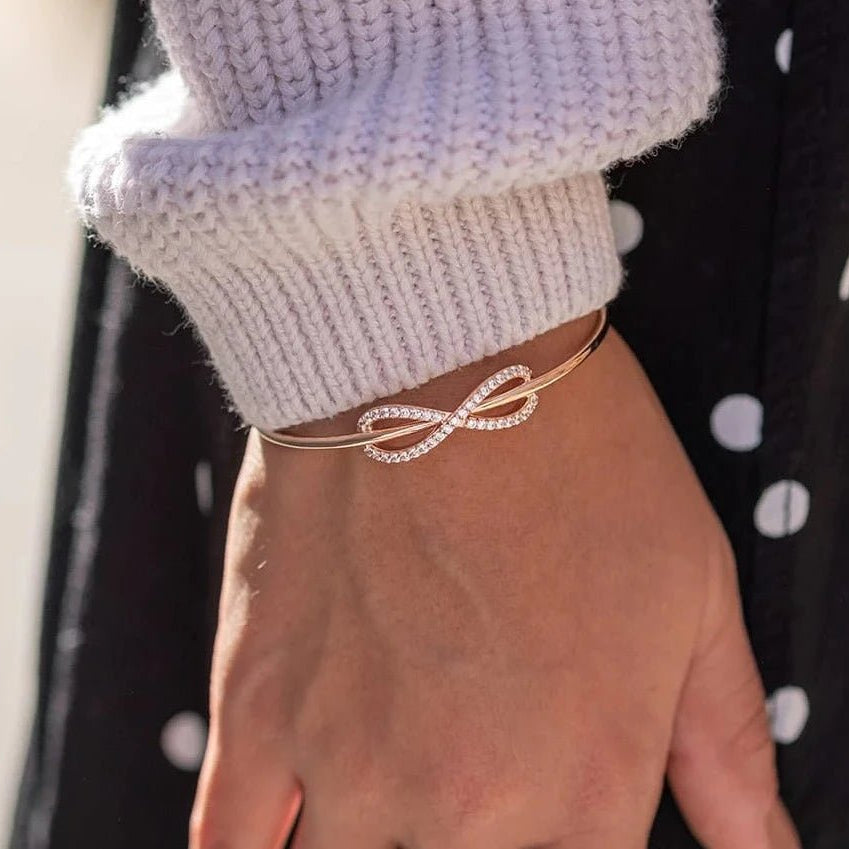 Forever Together Zircon Bangle - ARTSY SILVER