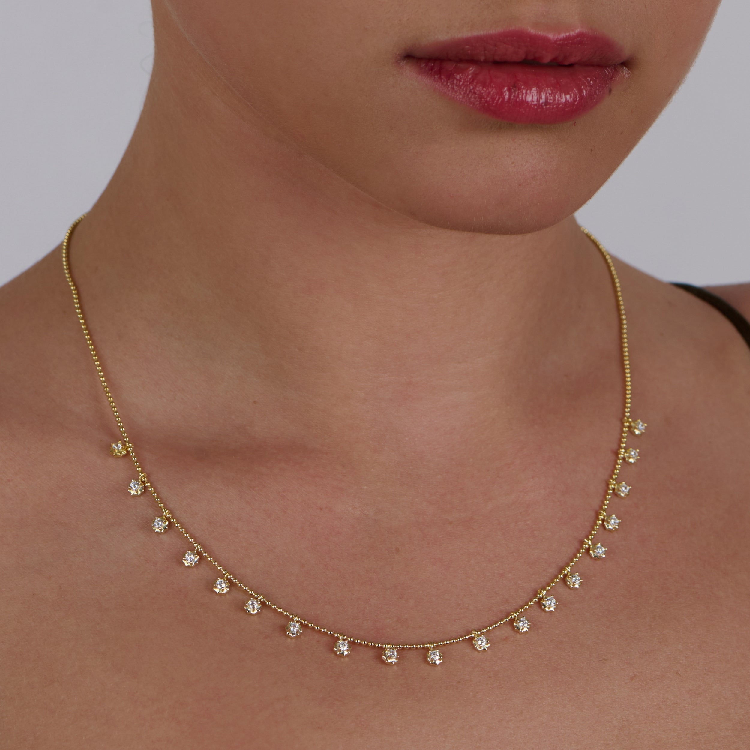 Jasmine White Zircon Necklace