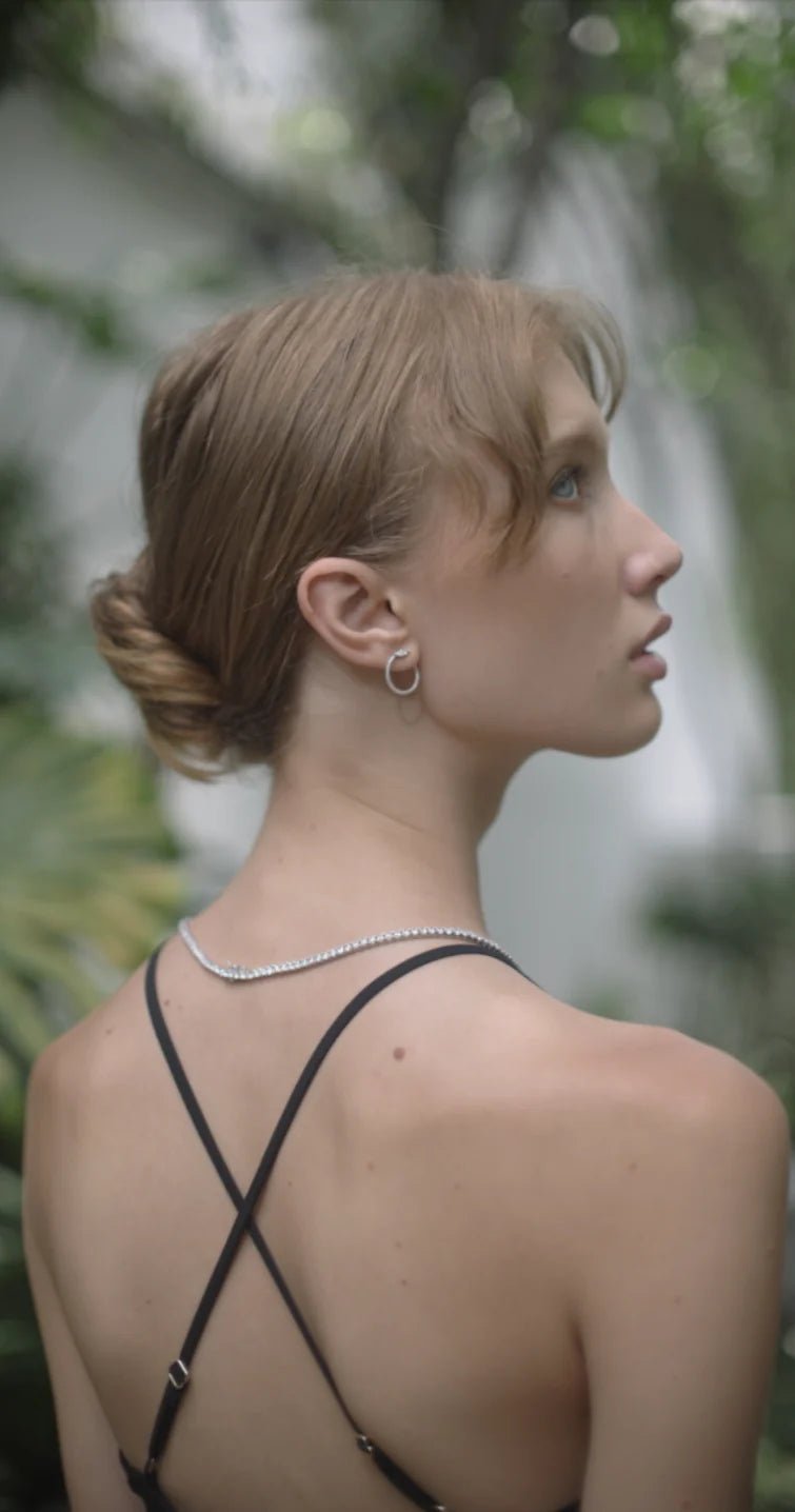 Juliette Marquise Silver Hoops - ARTSY SILVER