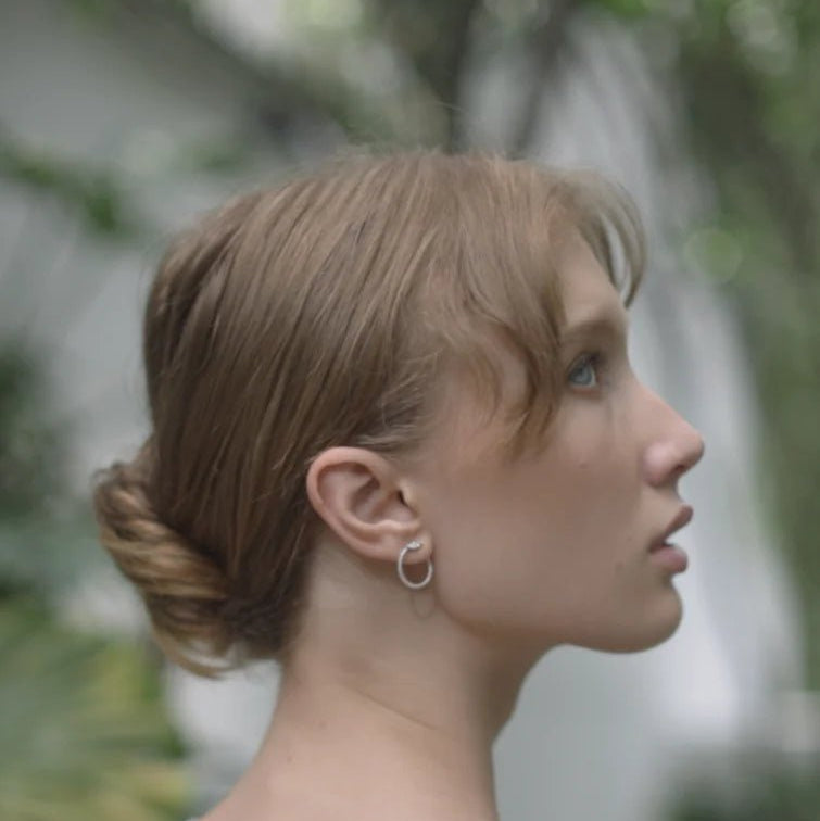 Juliette Marquise Silver Hoops - ARTSY SILVER