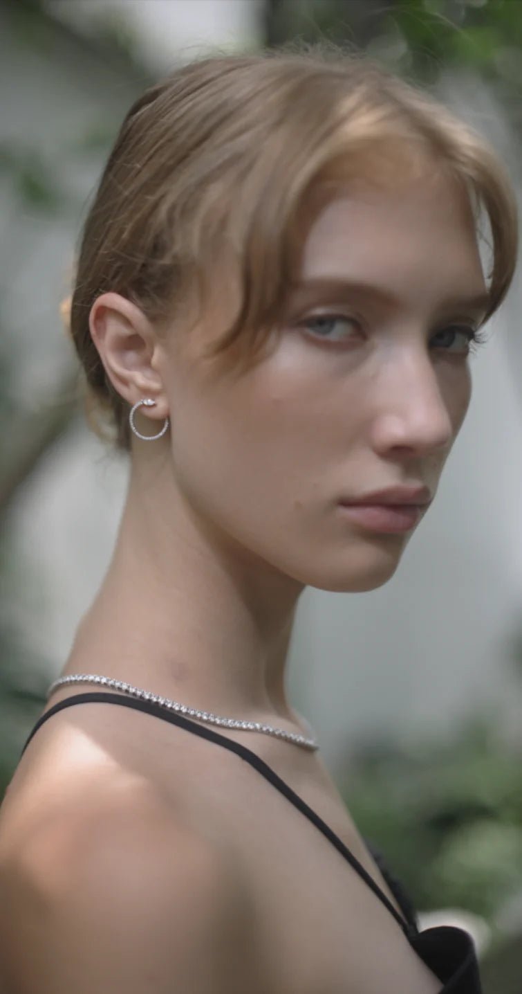 Juliette Marquise Silver Hoops - ARTSY SILVER