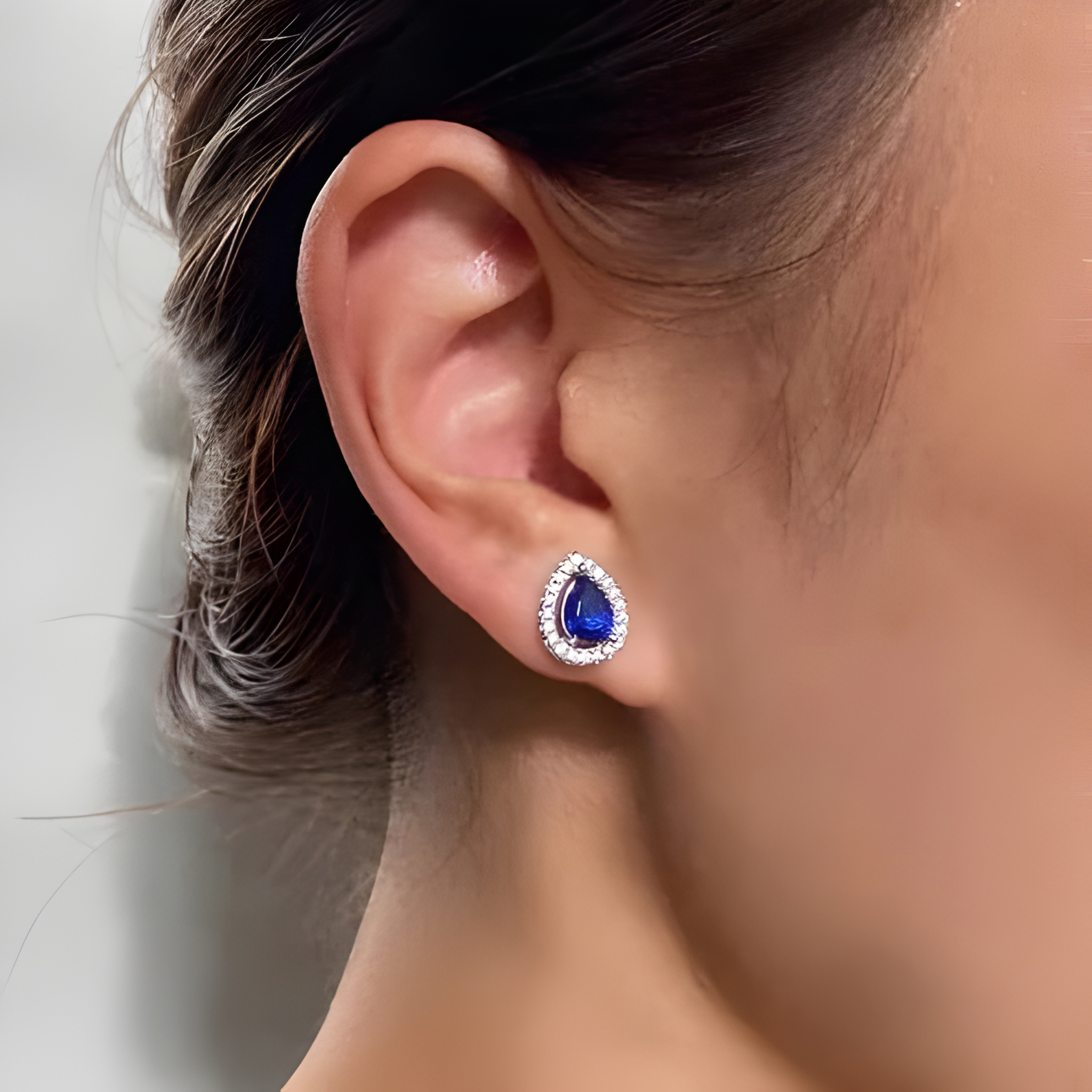 Lady Diana Blue Sapphire Earrings