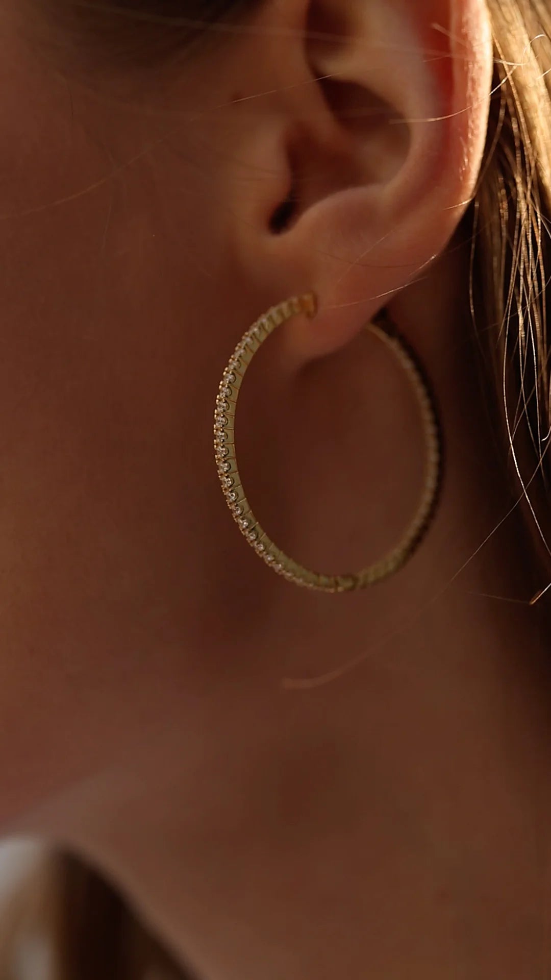 Glow Up Gold Plating Hoops Large Size - ARTSY SILVER