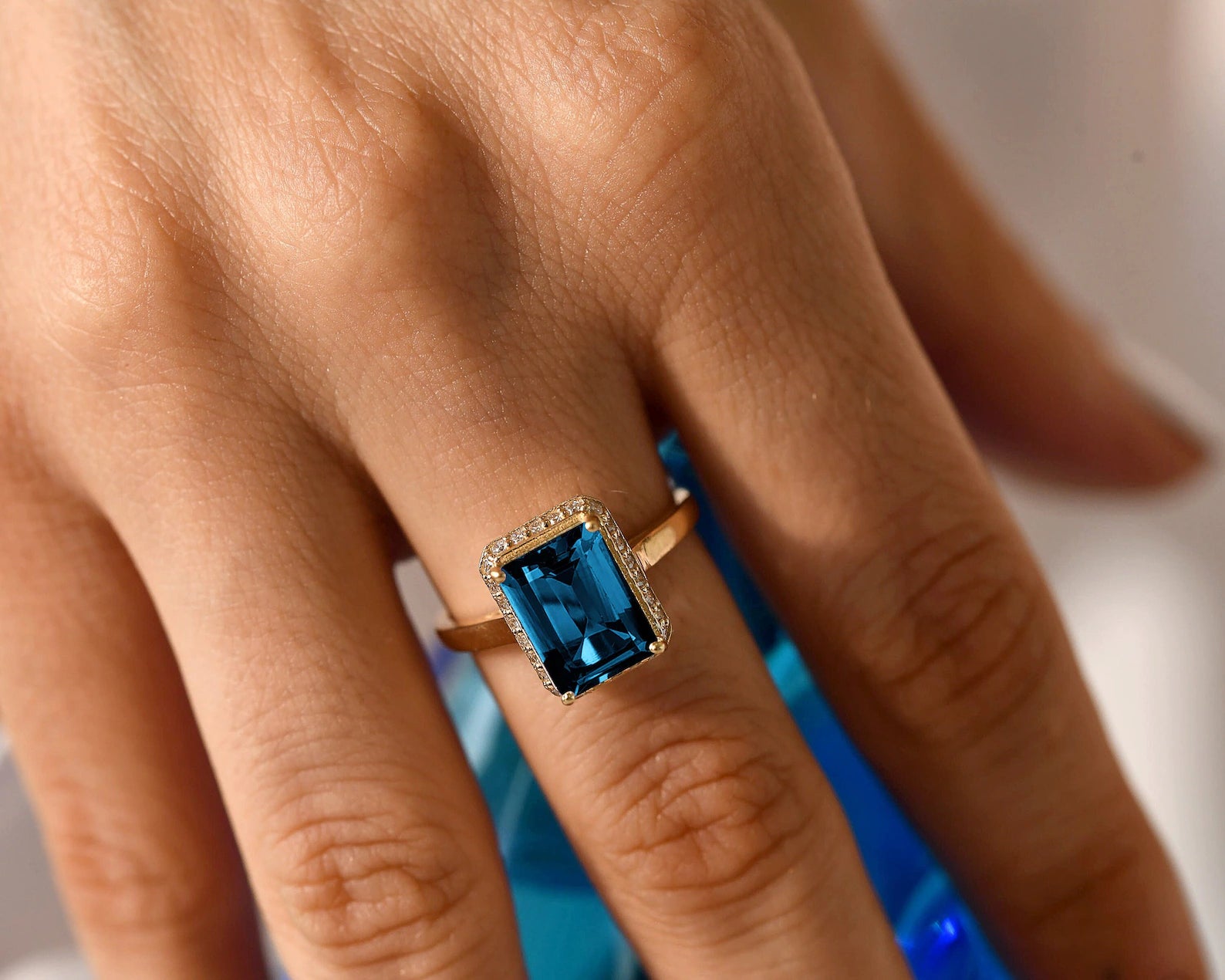 Mer London Blue Topaz Ring - ARTSY SILVER