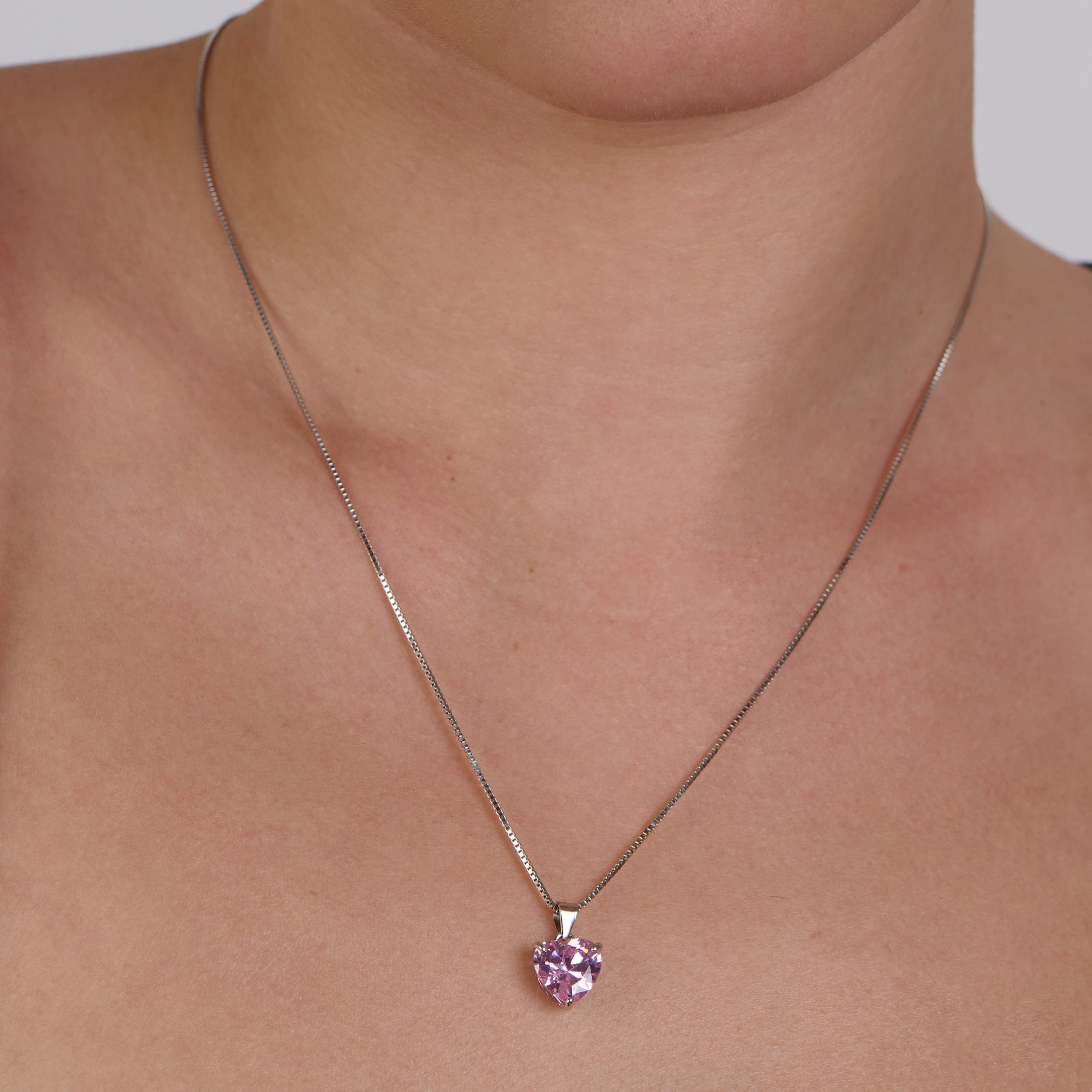 Love Story Pink Zircon Necklace