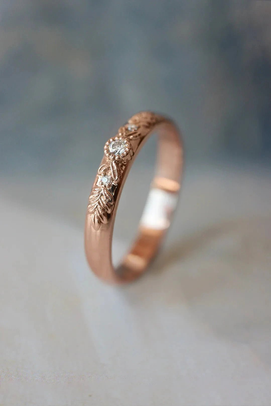 Soulmates Oath Zircon Band Rose Gold Plating - ARTSY SILVER