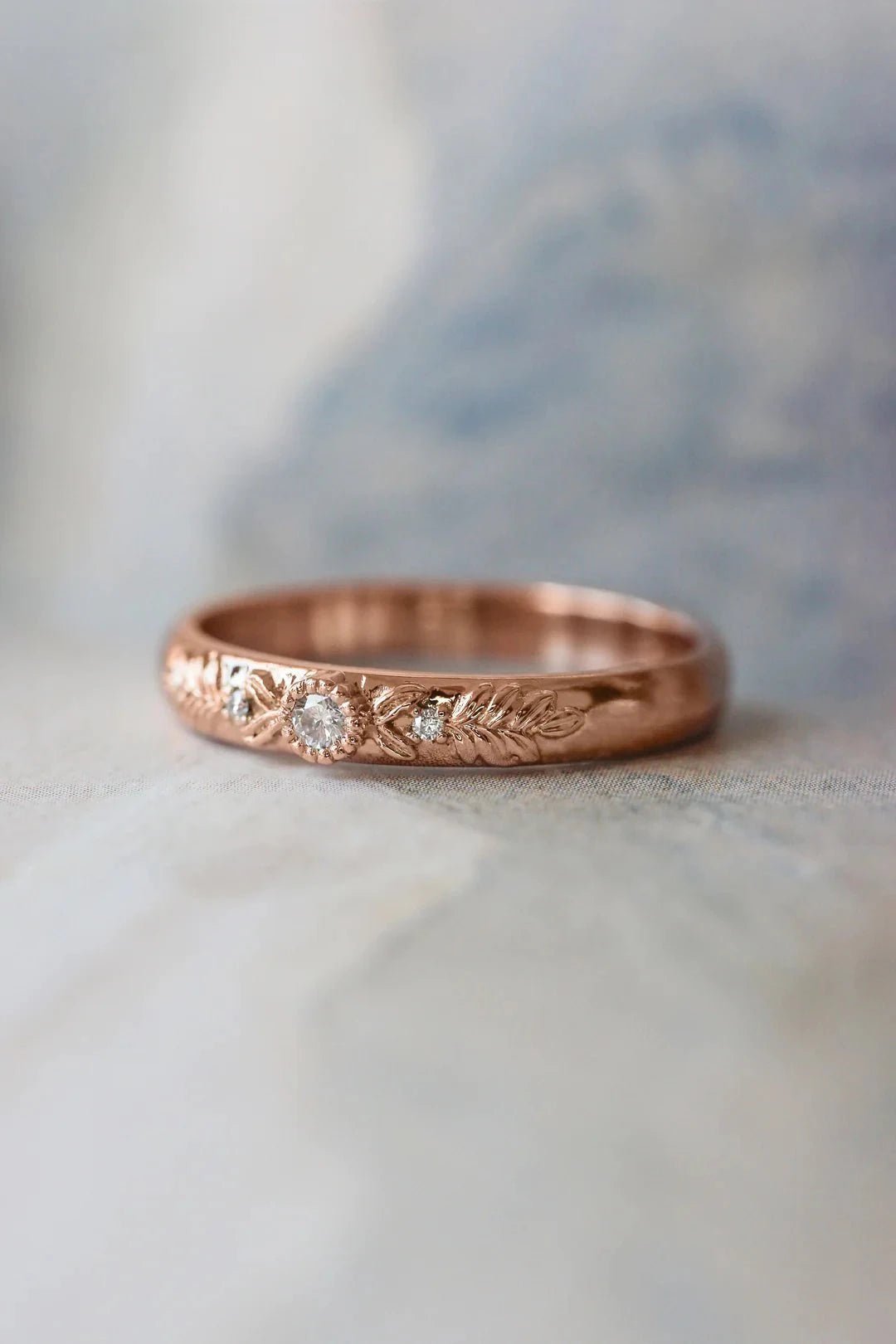 Soulmates Oath Zircon Band Rose Gold Plating - ARTSY SILVER