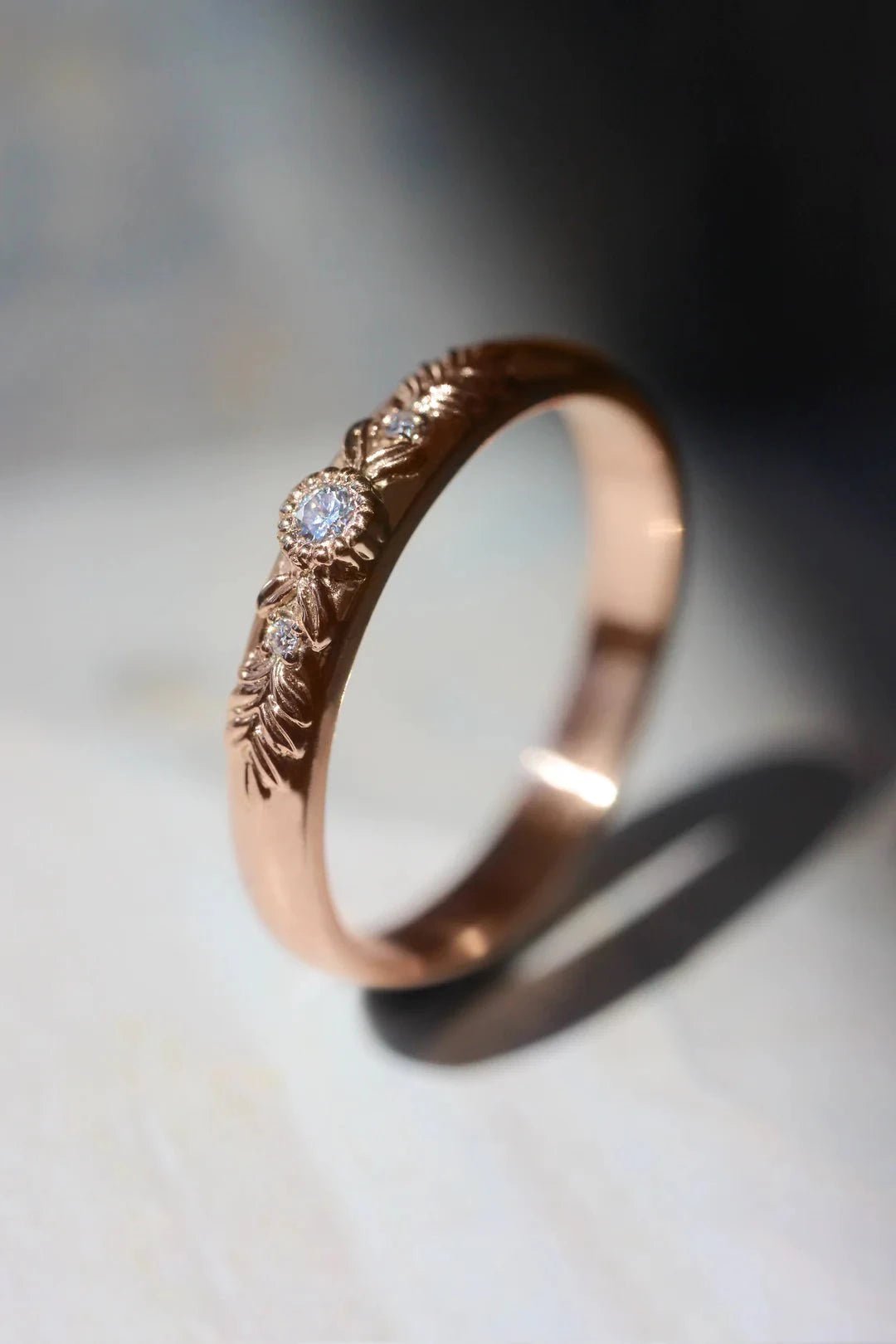 Soulmates Oath Zircon Band Rose Gold Plating - ARTSY SILVER