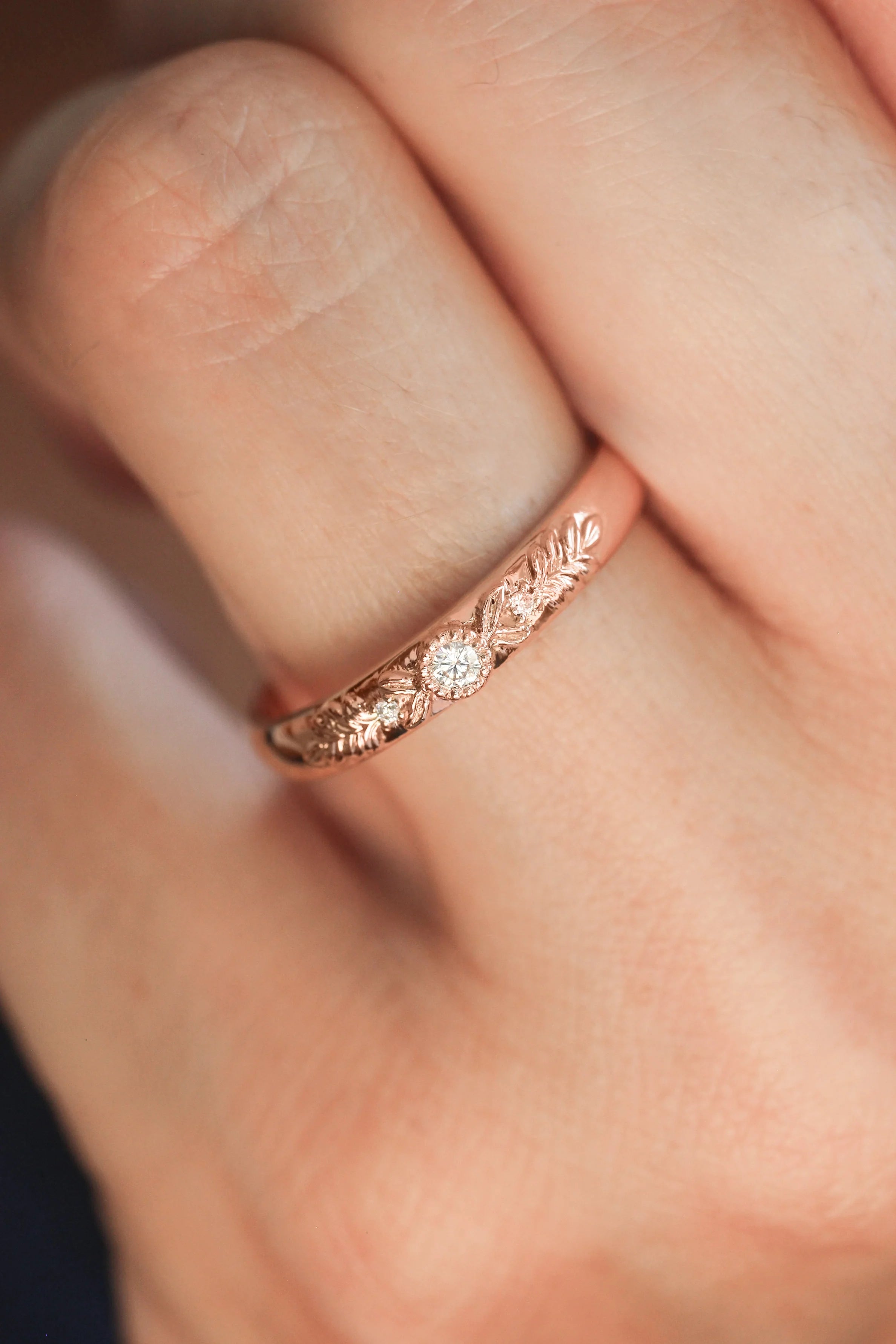 Soulmates Oath Zircon Band Rose Gold Plating - ARTSY SILVER