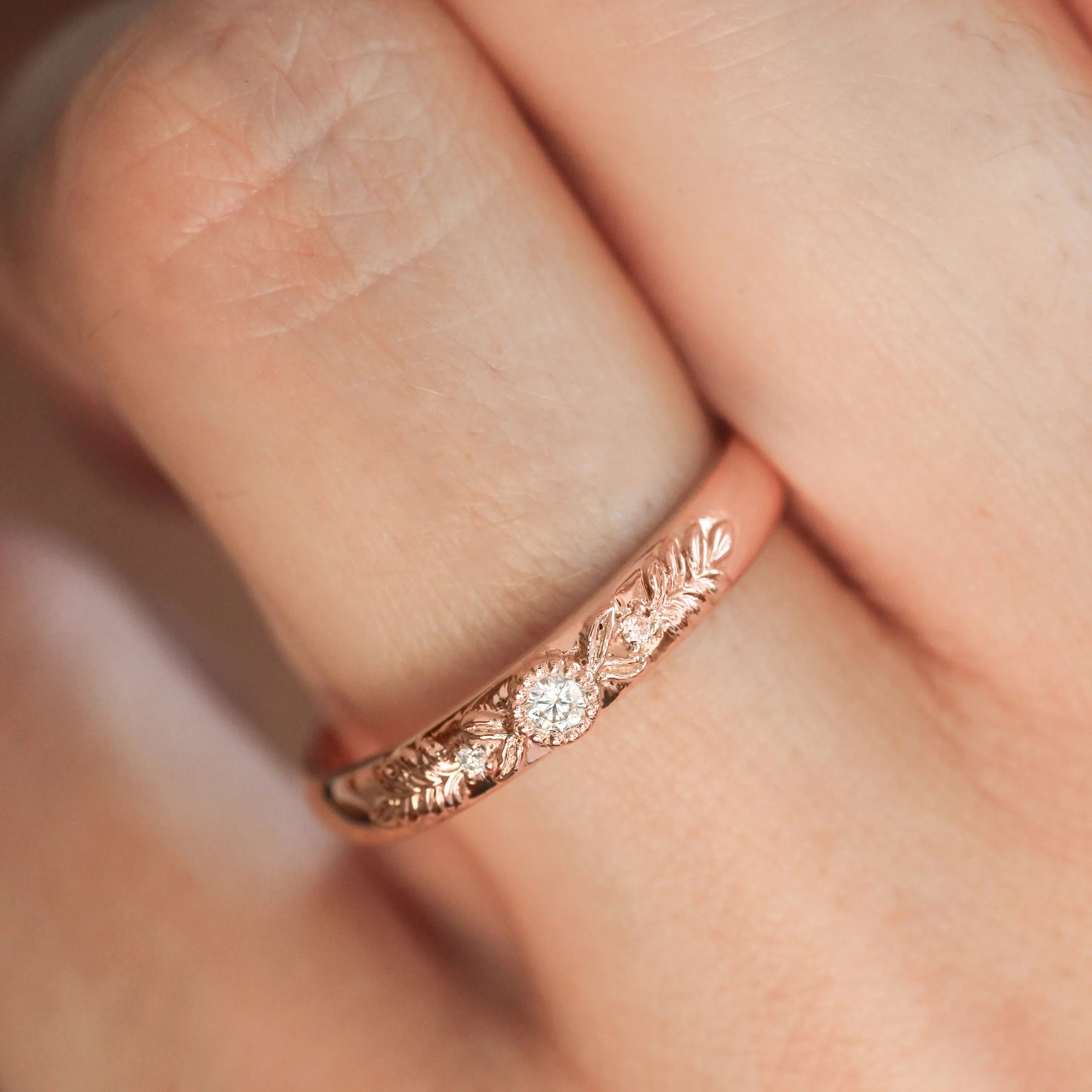 Soulmates Oath Zircon Band Rose Gold Plating - ARTSY SILVER