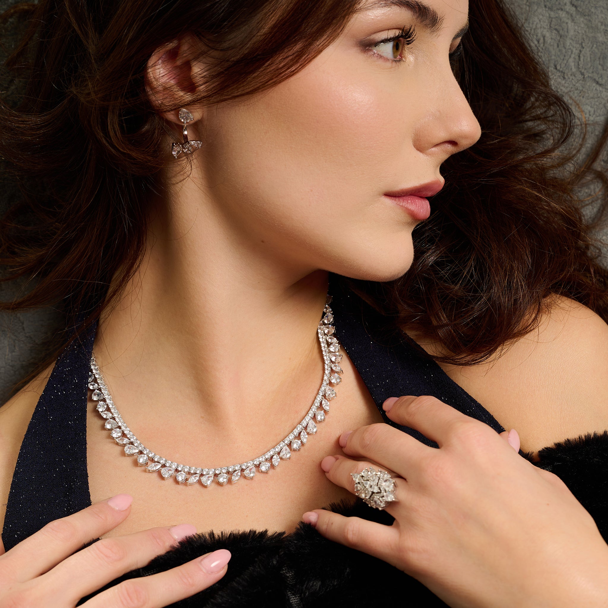 Luminé Drip Necklace - ARTSY SILVER