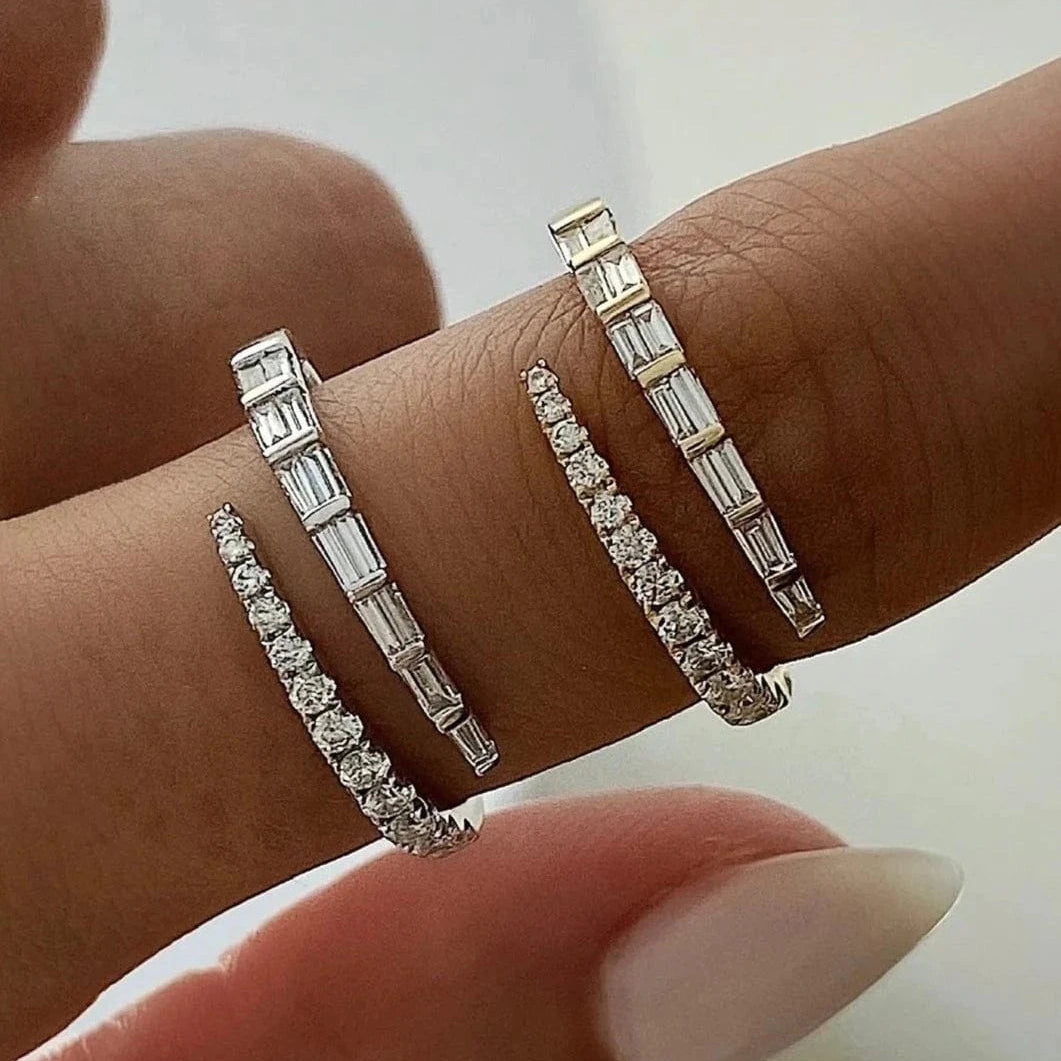 Diva Spark Zircon Ring Gold Plating - ARTSY SILVER