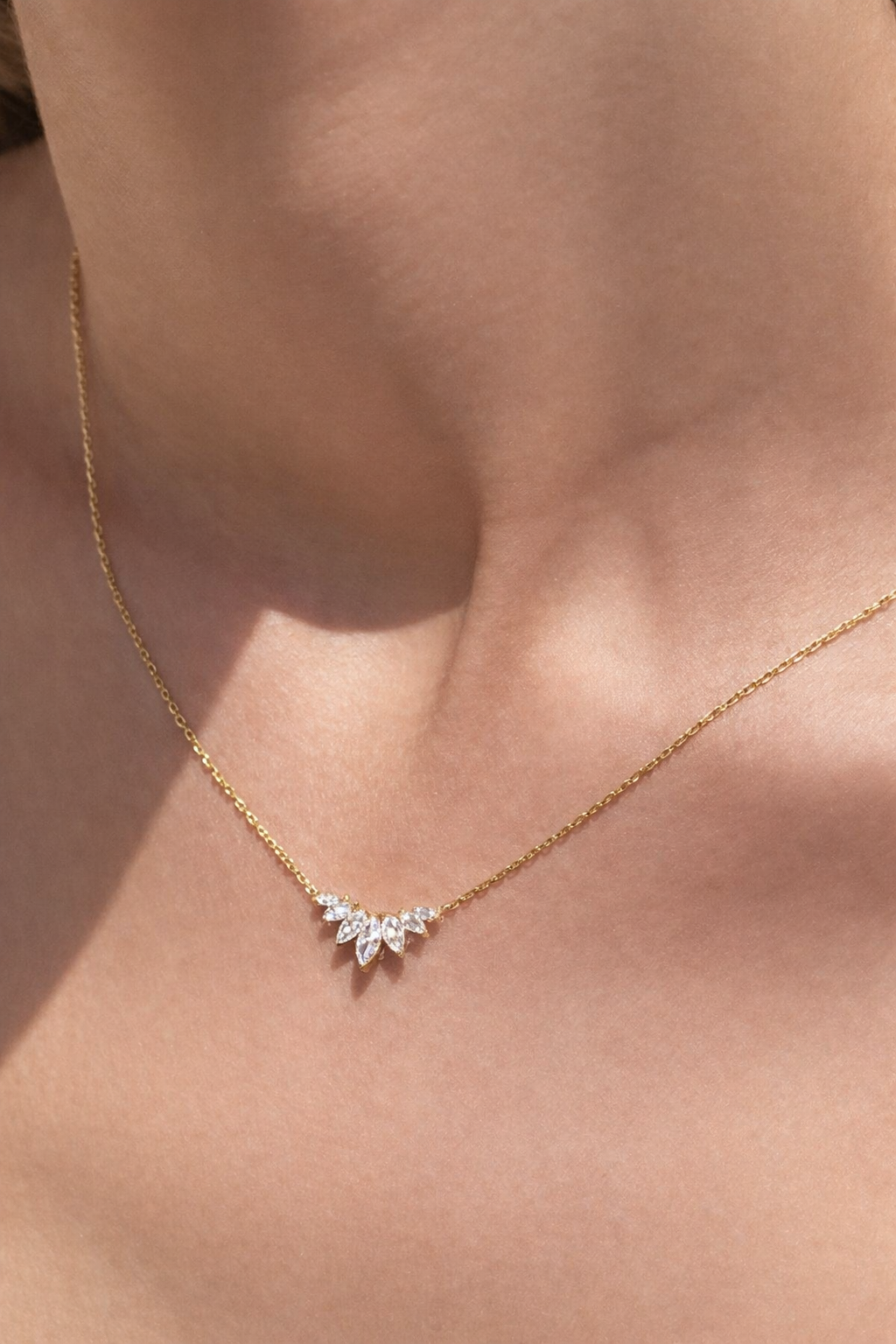 Marquise Silver Necklace