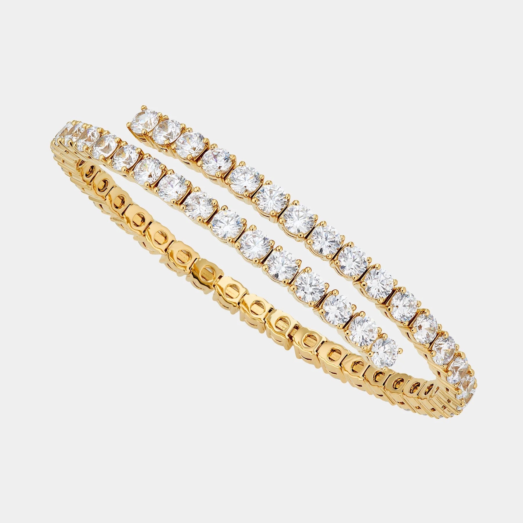 Adjustable 4mm Tennis Bangle - ARTSY SILVER