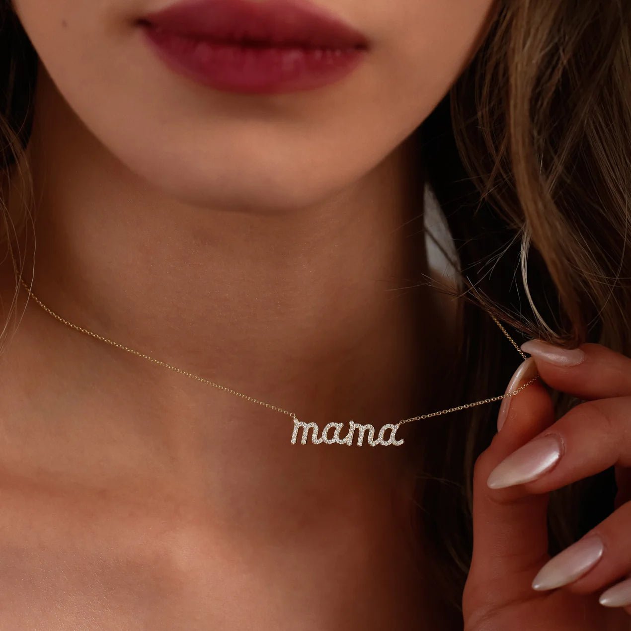 Mama Letter Necklace - ARTSY SILVER