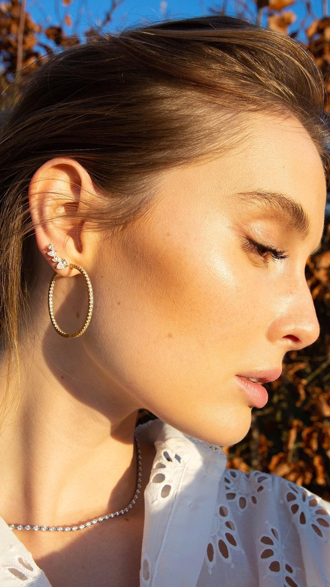 Marquise Earrings Gold Plating