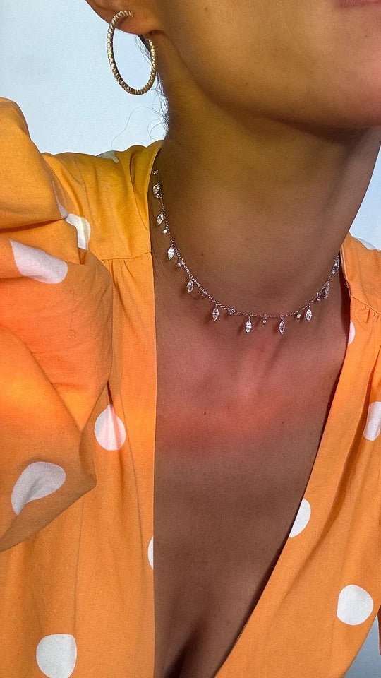 Diva Marquise Adjustable Necklace - ARTSY SILVER