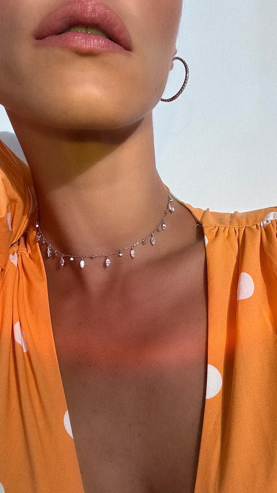 Diva Marquise Adjustable Necklace - ARTSY SILVER