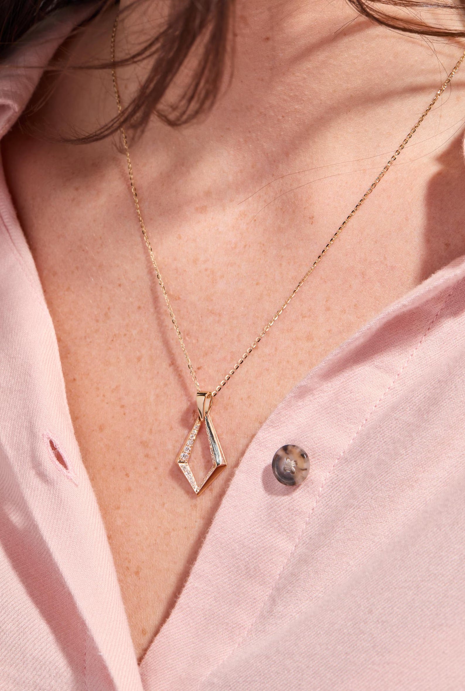 Fortune Gate Zircon Necklace - ARTSY SILVER