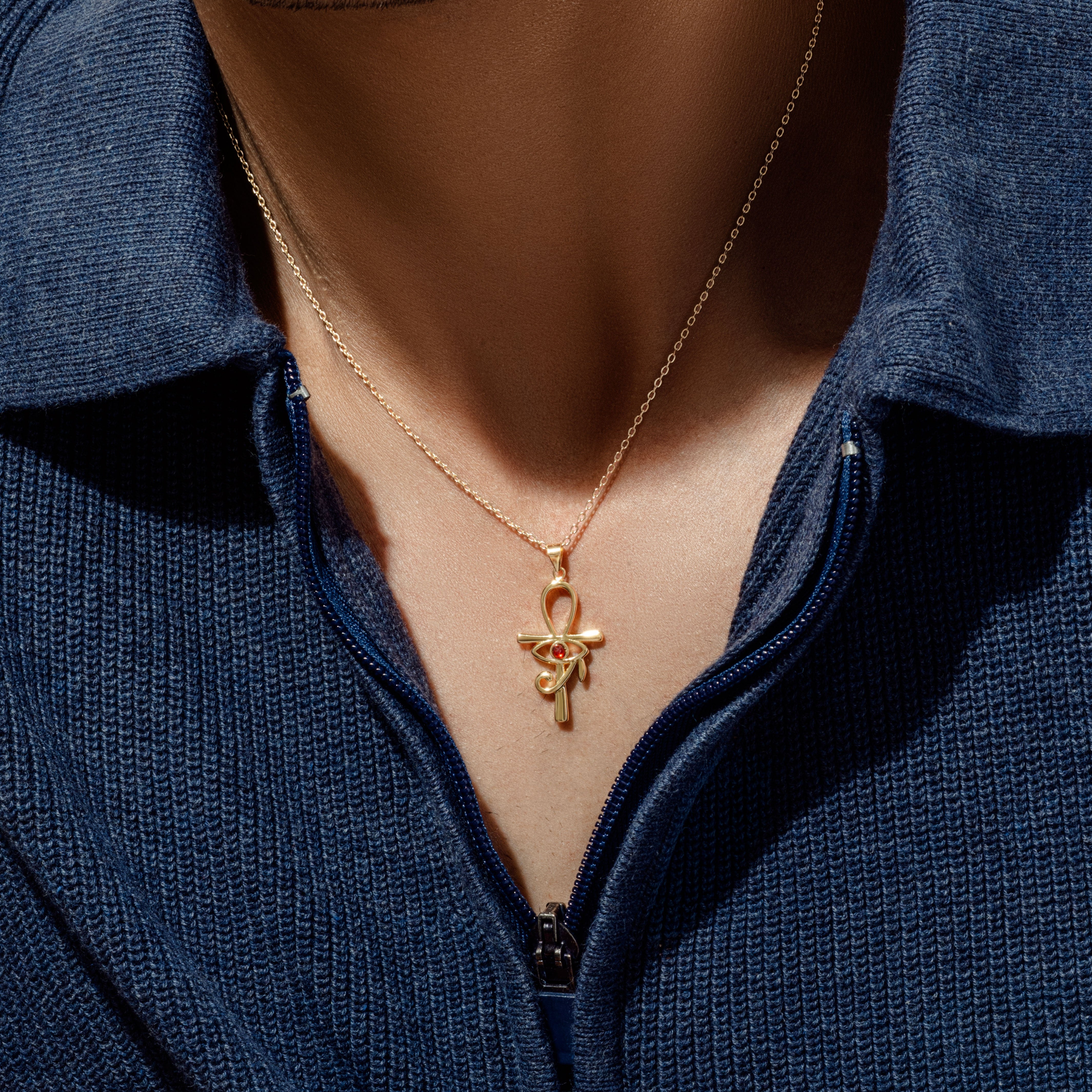 Modern Twist Ankh Men Necklace