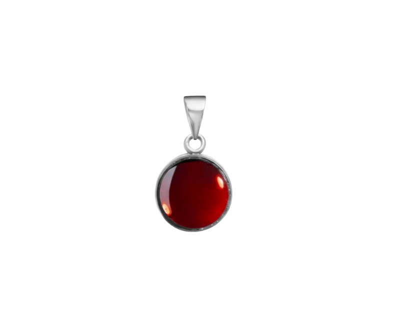 Mr Mixed Signal Round Red Pendant - ARTSY SILVER
