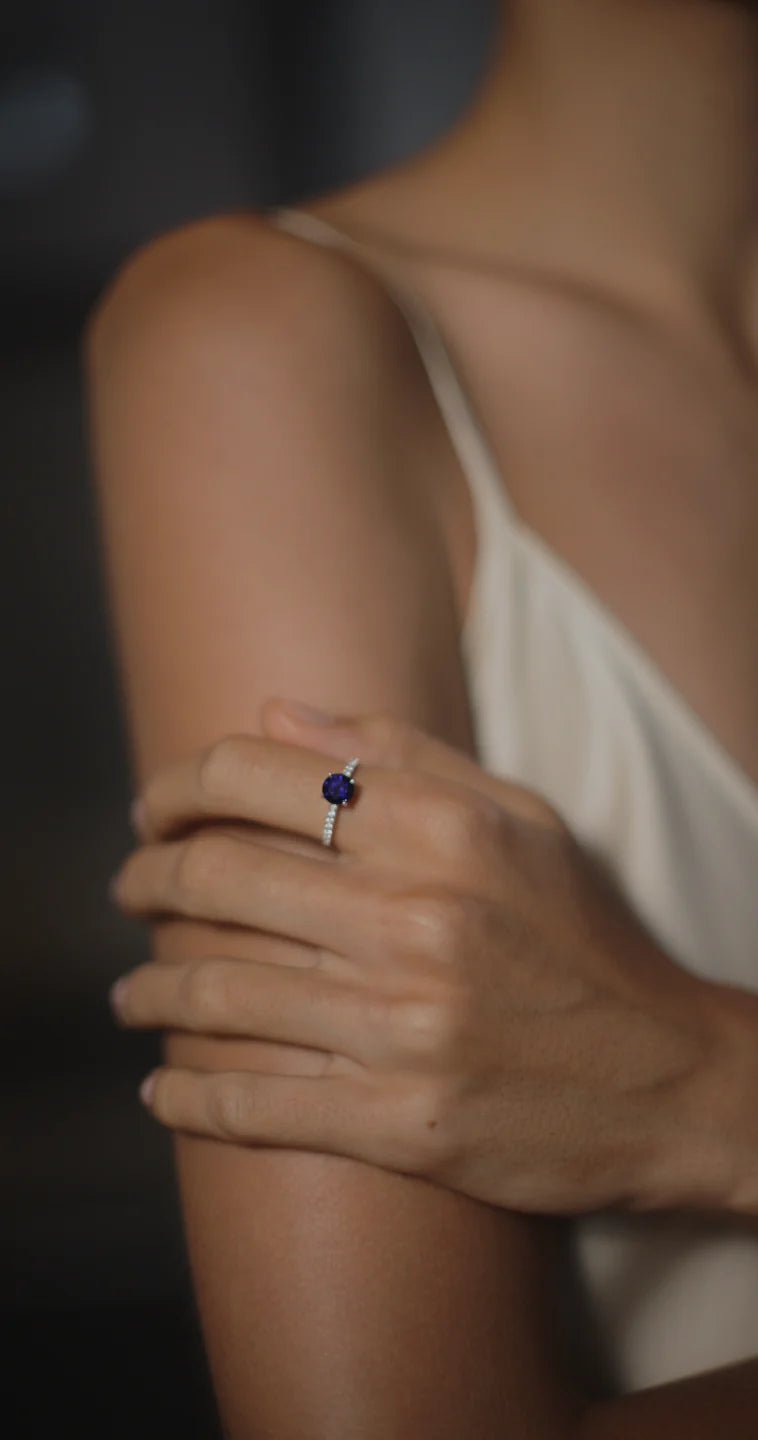 My Heart’s Keeper Blue Sapphire Ring - ARTSY SILVER